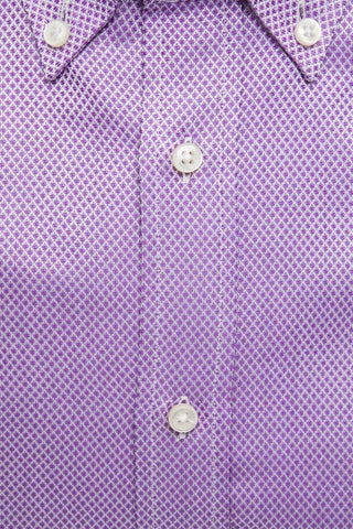 Elegant Pink Cotton Button-down Shirt