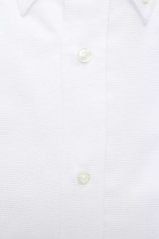 Elegant White Cotton Button-down Shirt