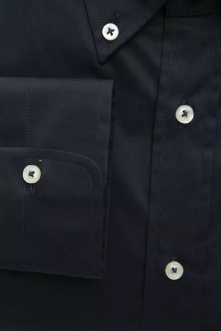 Elegant Black Button Down Regular Shirt