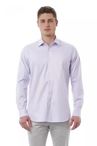 Elegant Pink Italian Collar Shirt - Regular Fit