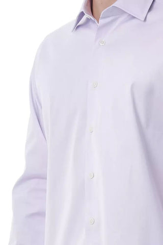 Elegant Pink Italian Collar Shirt - Regular Fit