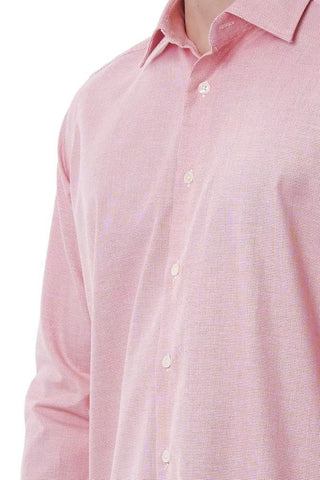 Elegant Pink Italian Collar Shirt