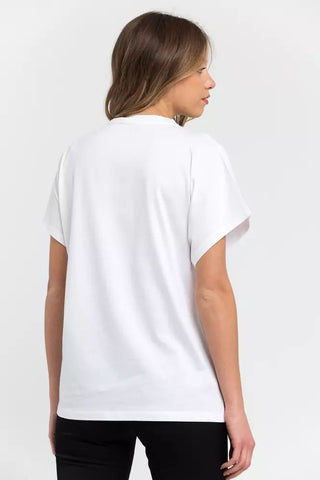 Elegant Kimono Model Cotton Tee In White