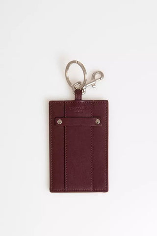 Elegant Leather Keychain With Stud Accents