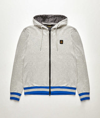 Iconic Zippered Hooded Sweatshirt in Gray