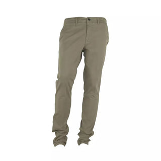 Chic Beige Cotton Blend Winter Pants