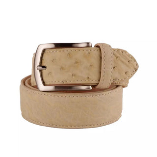 Elegant Ostrich Leather Men's Belt