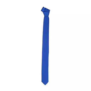 Sleek Silk Slim Tie in Solid Blue