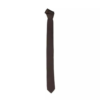 Elegant Slim Brown Silk Tie
