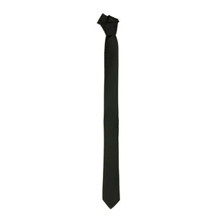 Sleek Silk Slim Tie in Elegant Black