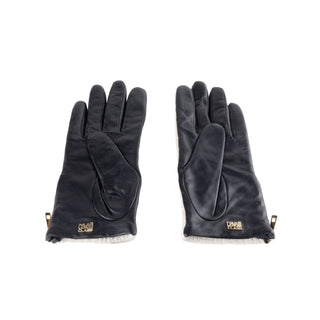 Gray Lambskin Women Glove