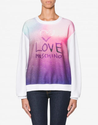 Chic Fogged Glass Effect Logo Sweatshirt