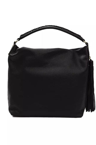 Elegant Black Leather Shoulder Bag