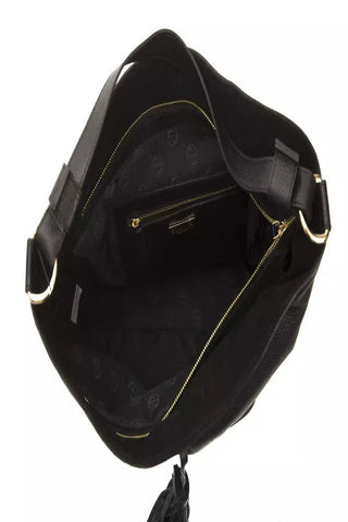 Elegant Leather Shoulder Bag In Timeless Black