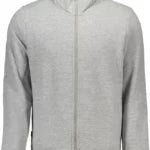 Sleek Long-sleeved Zip Sweatshirt In Gray