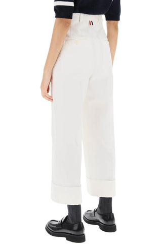 Thom Browne Earrings cropped wide leg jeans