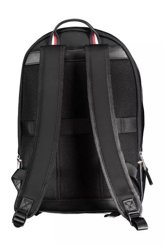 Tommy Hilfiger Bags Black Sleek Urban Black Backpack with Contrasting Details