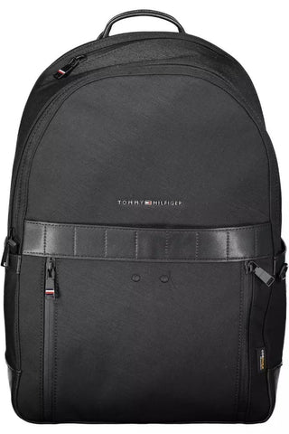 Tommy Hilfiger Bags Black Sophisticated Urban Backpack with Contrasting Accents