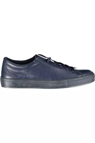 Tommy Hilfiger Men Blue / EU45/US12 Sleek Blue Lace-Up Sport Sneakers