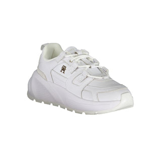 White Polyester Sneaker