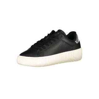 Black Polyester Sneaker