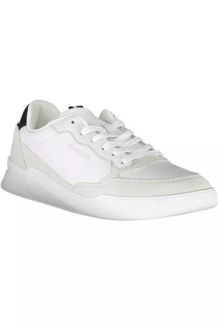 Eco-conscious White Sneakers With Logo Accent