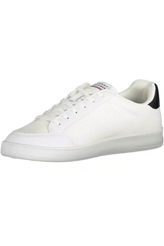 Eco-conscious White Sneakers With Logo Accent