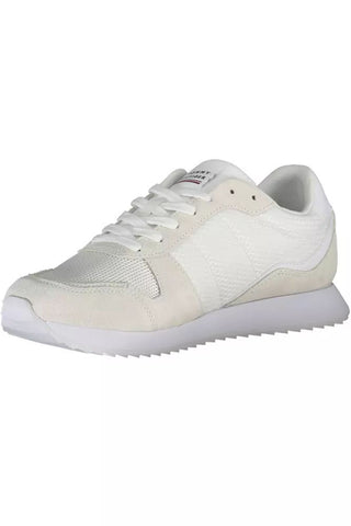 Eco-conscious White Sneakers With Logo Accent