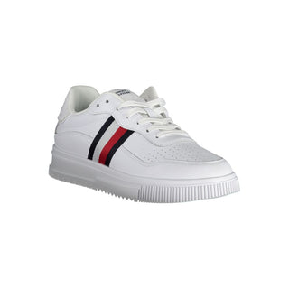 White Polyester Sneaker