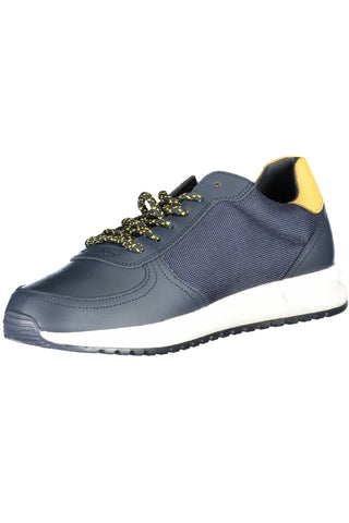 Sleek Blue Sneakers With Contrasting Sole