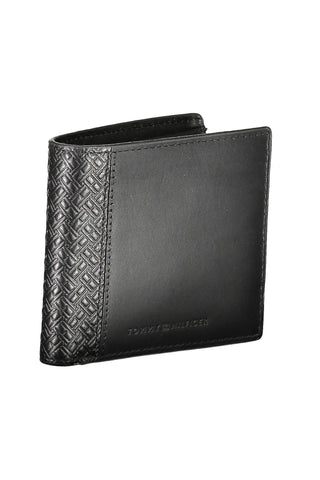 Sleek Black Leather Bi-fold Men's Wallet