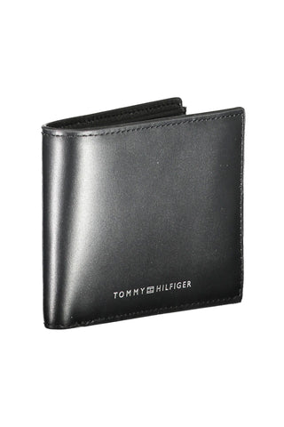 Sleek Black Leather Bi-fold Wallet