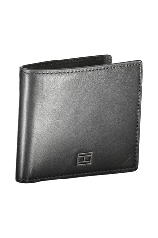 Elegant Black Leather Bi-fold Wallet