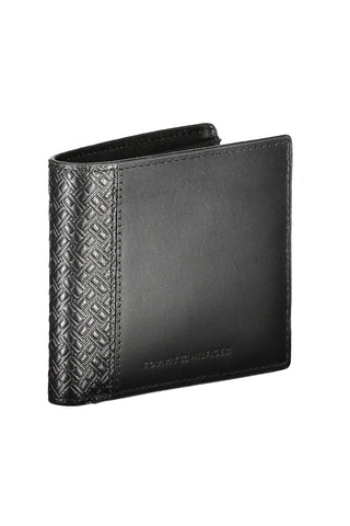 Elegant Black Leather Bi-fold Wallet
