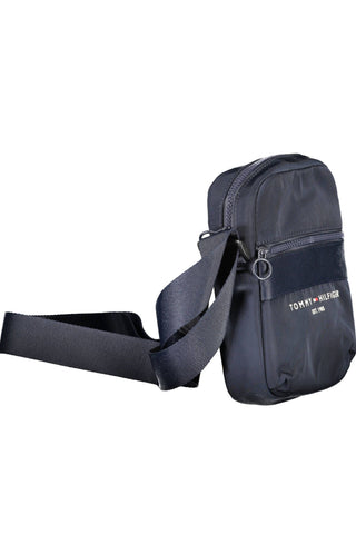 Chic Blue Shoulder Bag With Contrasting Details
