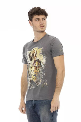 Trussardi Action Clothing Chic Gray Short Sleeve Round Neck Tee