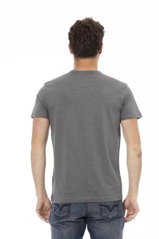 Trussardi Action Clothing Chic Gray Short Sleeve Round Neck Tee