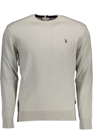 U.s. Polo Assn. Clothing Elegant Gray Cotton-Cashmere Men's Sweater