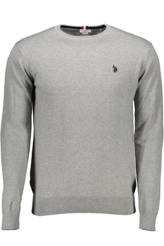 U.s. Polo Assn. Clothing Gray / XXL Elegant Gray Cotton-Cashmere Sweater for Men