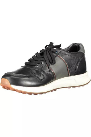 U.s. Polo Assn. Men Sleek Black Eco Leather Sports Sneakers