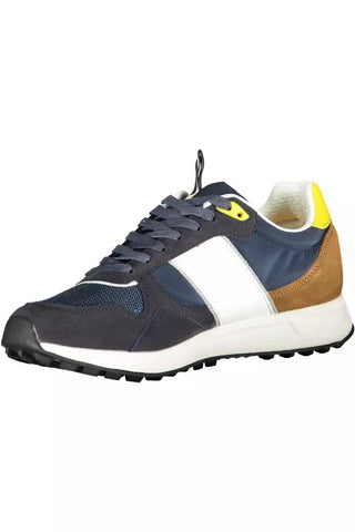 U.s. Polo Assn. Men Sleek Blue Sports Sneakers with Contrasting Details