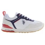 U.s. Polo Assn. Men White / EU44/US11 Sleek White Sneakers with Contrasting Accents