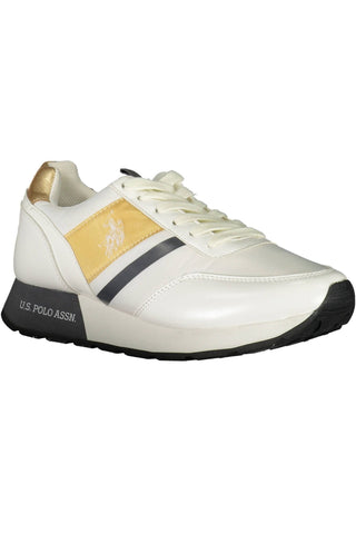 U.s. Polo Assn. Shoes Chic White Lace-Up Sneakers with Logo Detail