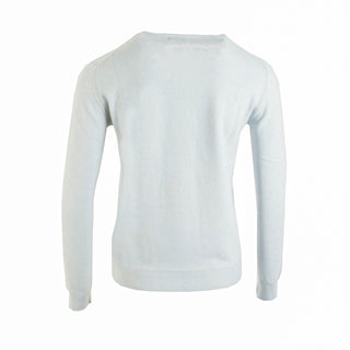 Elegant Light Blue Cashmere Crewneck Sweater