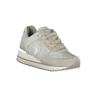 Silver Polyester Sneaker