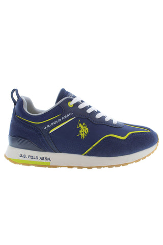 Sporty Elegance Lace-up Sneakers In Blue