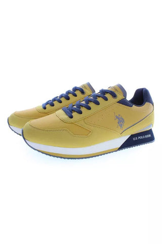 Sleek Yellow Sneakers With Contrast Details