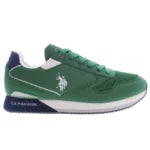 Emerald Green Lace-up Sports Sneakers