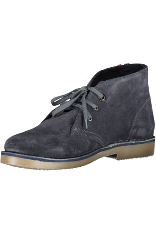 Sophisticated Blue Ankle Boots With Logo Detail