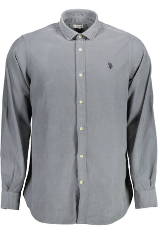 Elegant Slim Fit Blue Button-down Shirt